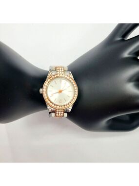 Womens Rose Gold Bi Color Japan Movement Watch